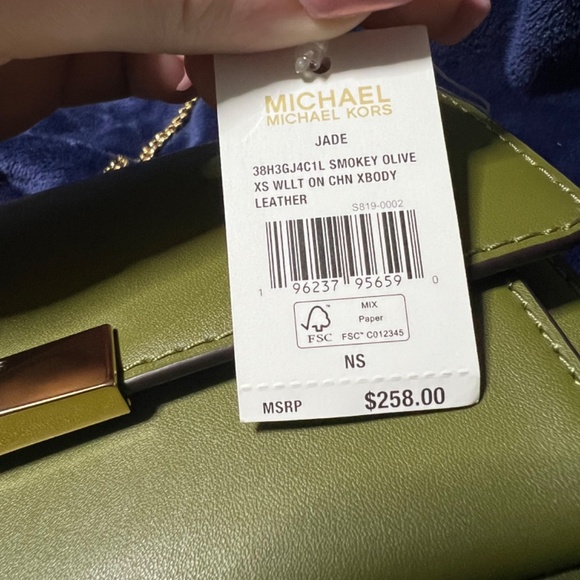 Michael Kors XS Jade Crossbody - Smokey Olive - Picture 12 of 12